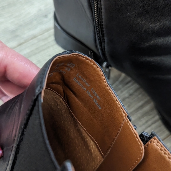 Franco Sarto Leather Booties - Black - Picture 6 of 7